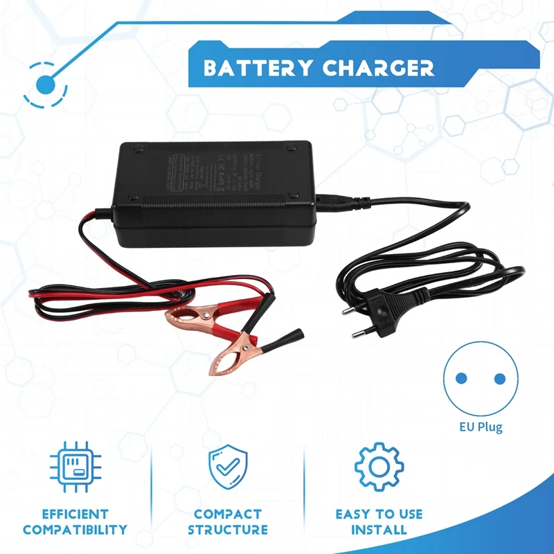 4.2V 10A 18650 Lithium Battery Charger for 1S 3.7V 18650 Battery Fast Charger It Comes with Alligator Clips EU PLUG-A32R view 4