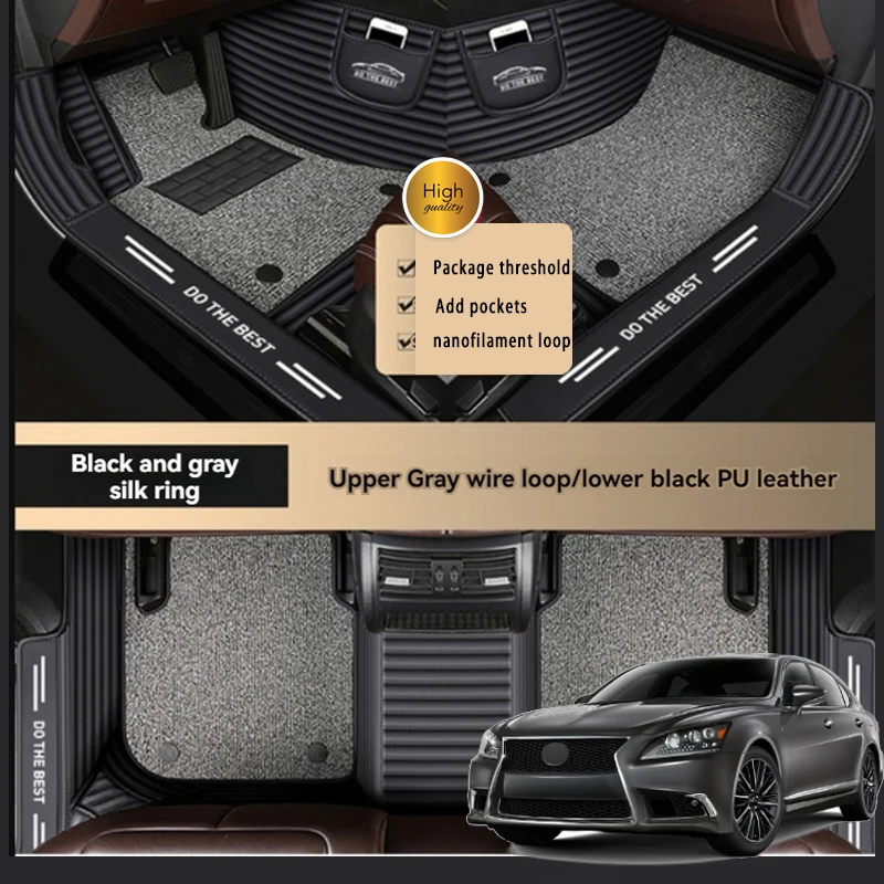 

Custom Double Layer Wire Loop Car Floor Mat For Lincoln All Models Navigator MKS MKZ MKC MKX MKT Car Accessories CarpetCover