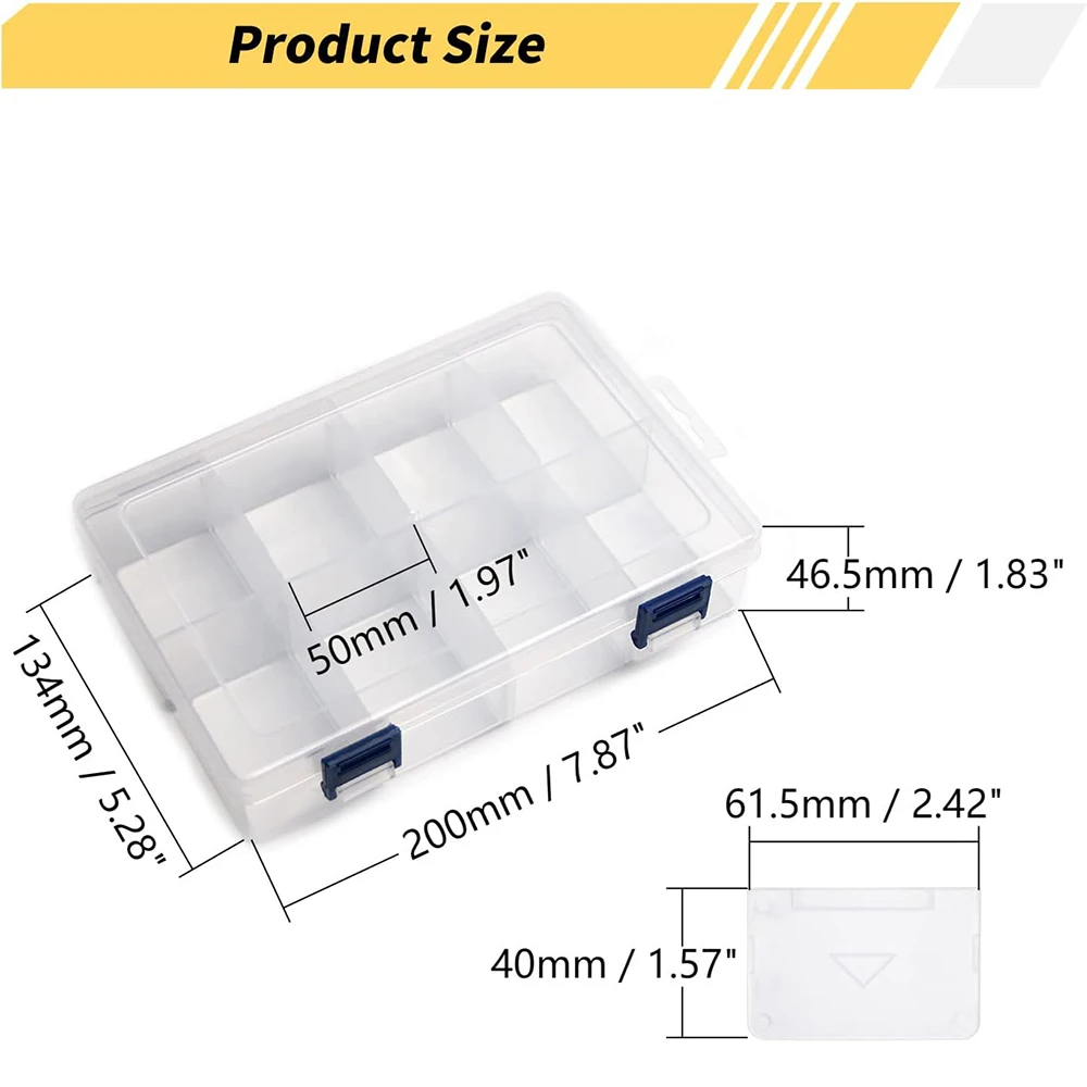 Adjustable Tools Storage Box 8 Grids Compartment Plastic Organizer Screw Holder Case 2013.54.5cm for Pill Hardware Tool