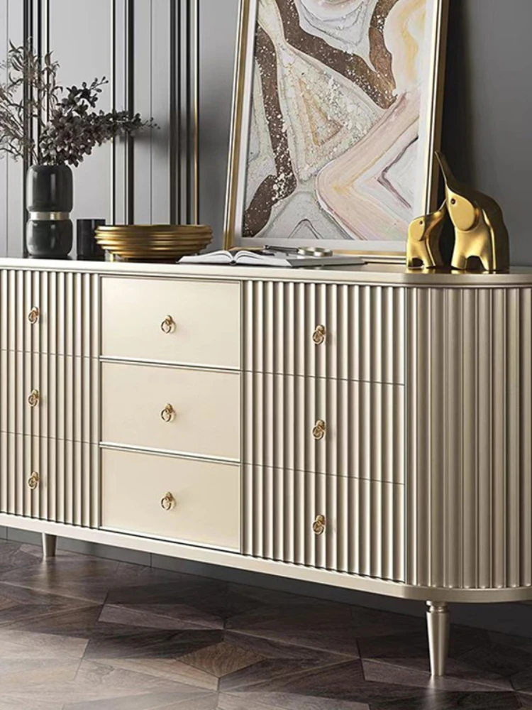 American Light Luxury Chest of Drawers Bedroom Chest of Drawer Small Apartment Modern Minimalist Living Room Wall Entr