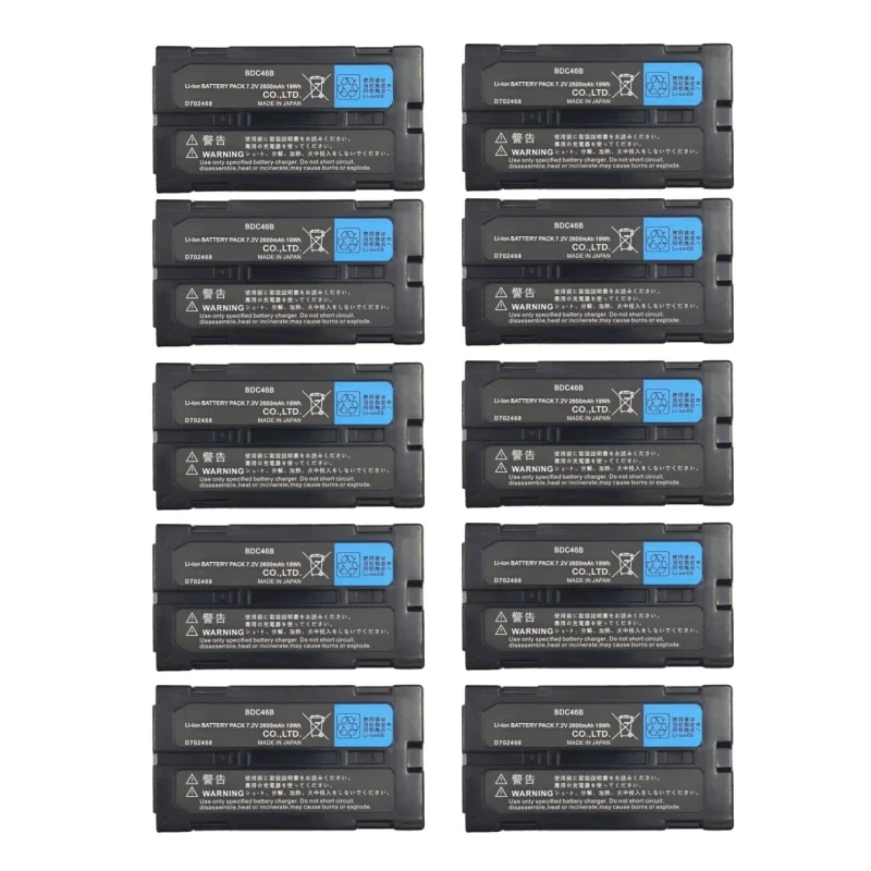 Brand New 10PCS High Quality BDC46B BDC-46 BDC46 Battery FOR TOTAL STATION SET230R SET300 SET330 SET530 SET630 Li-ion 2600mAh