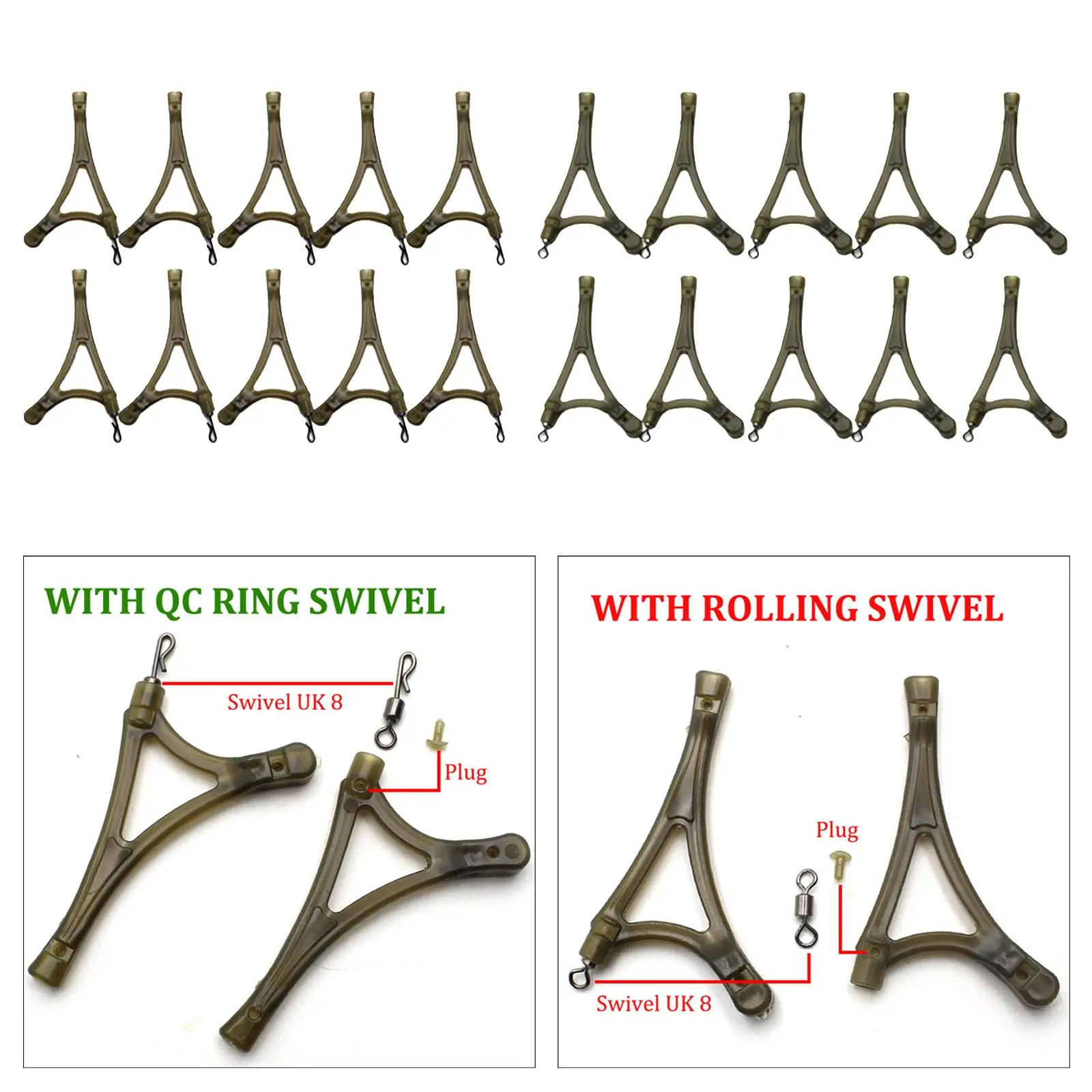 Finshing Anti Tangles Stainless Steel Carp Rigs Feeder Fishing Accessories Anti Entangle System for Saltwater Freshwater