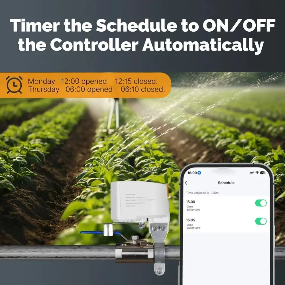 

Battery Powered ZigBee Valve Controller Voice Control Low Power Consumption Smart Water Valve Controller Energy Saving