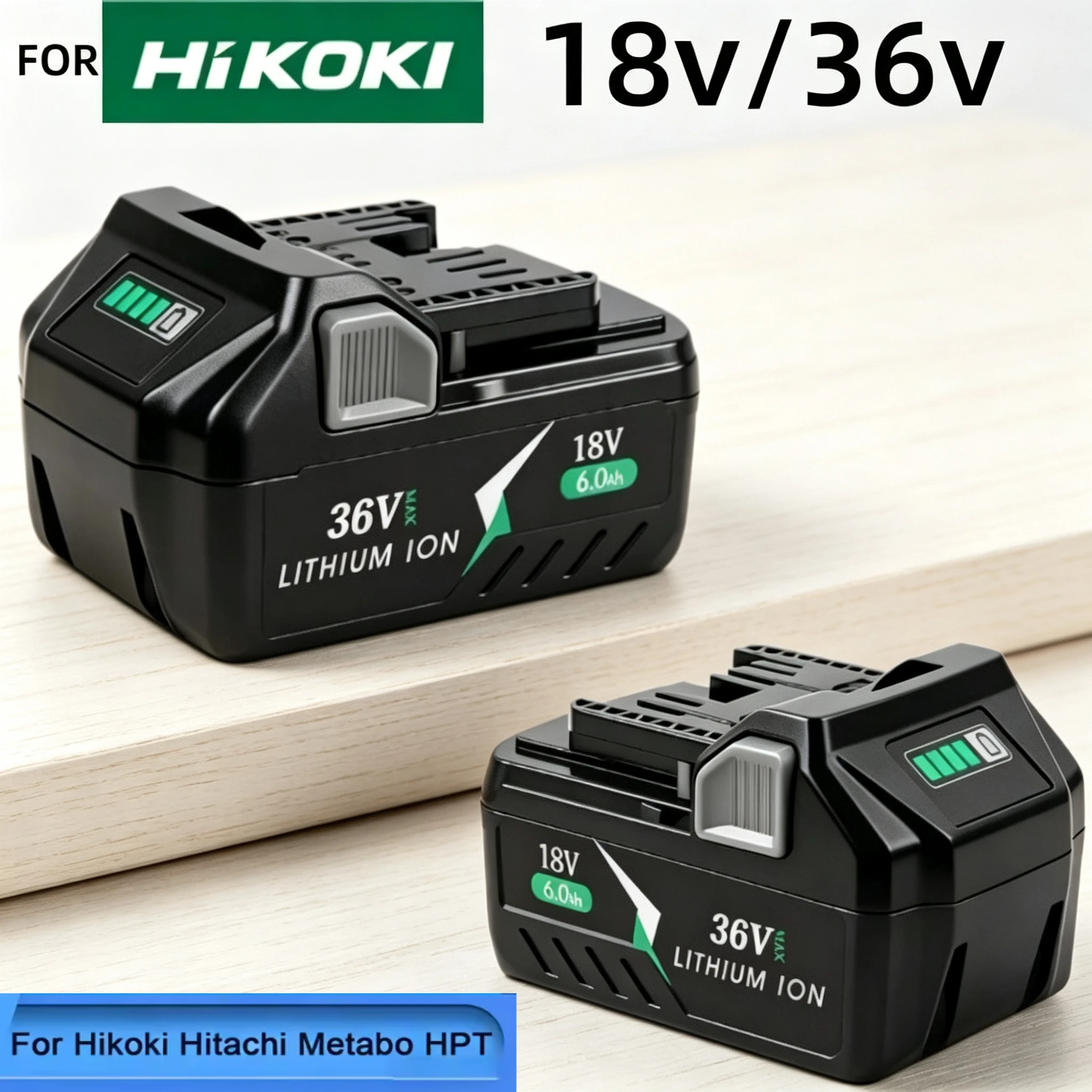 

Аккумулятор Hitachi HiKOKI BSL36A18 BSL36B18, 6.0 Ач, 18В/36В, MultiVolt, литиевый, для беспроводных электроинструментов