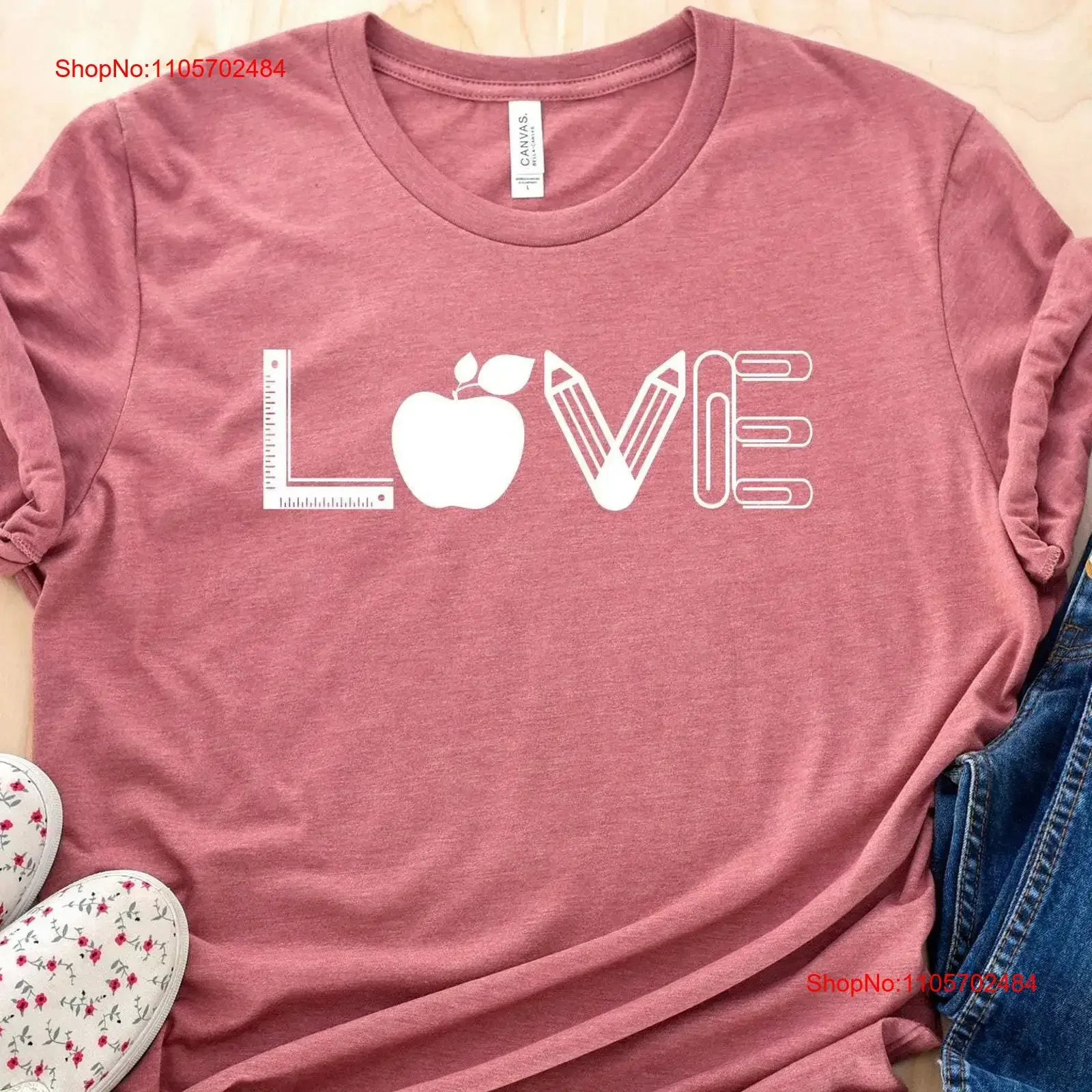 Love Teacher T Shirt Inspirational Appreciation Cute First Grade vintage Washed Breathable Slightly Stretched Casual fashion