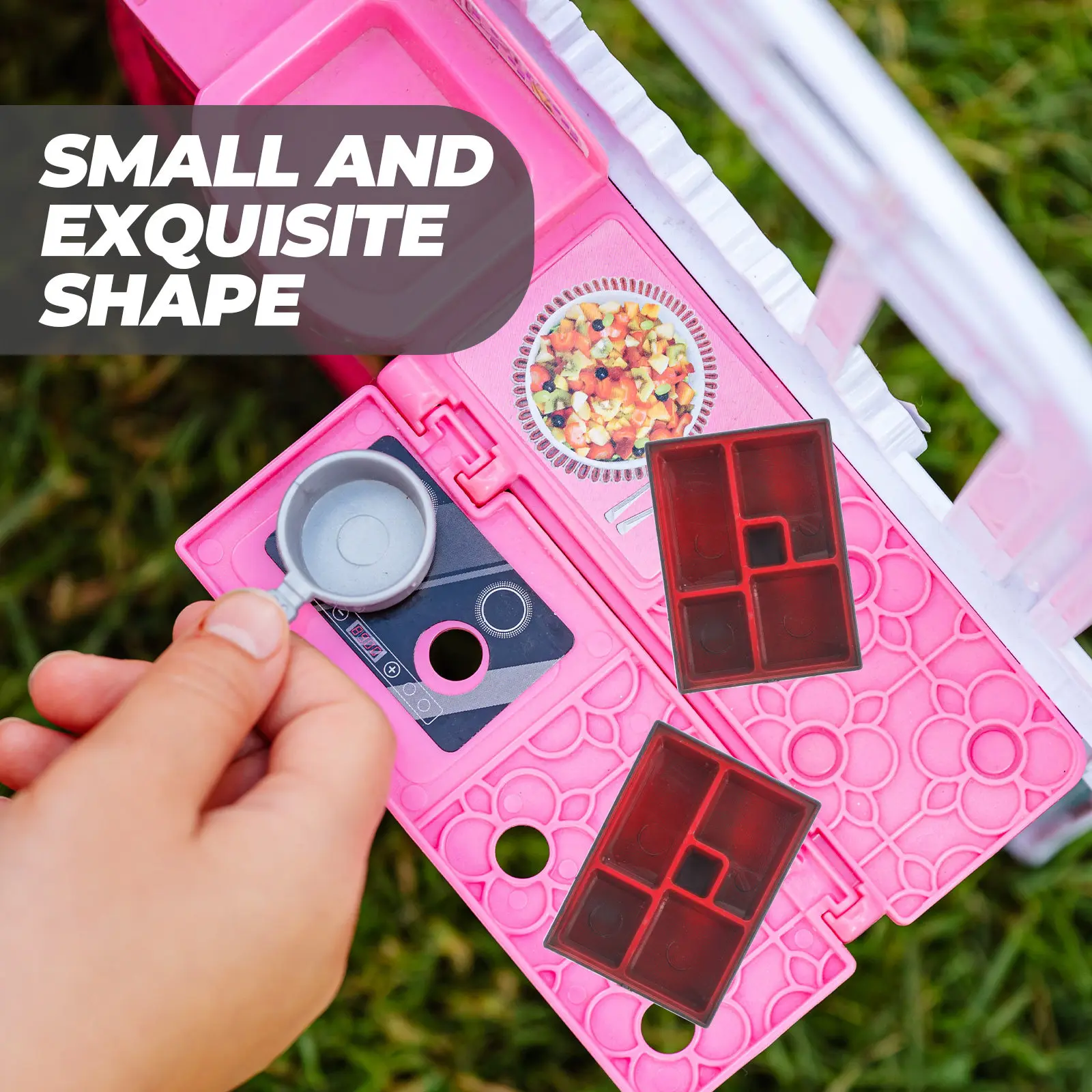 10Pcs Miniature Food Plate Set Mini House Kitchen Scene Decoration Tiny Divided Plates Decor for DIY Dollhouse Layout Props - view 6