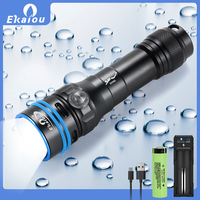2025 New SFT40 LED Diving Flashlight 3000lumens Waterproof Torch For Under Water Deep Sea Catch Fish diving Tool light