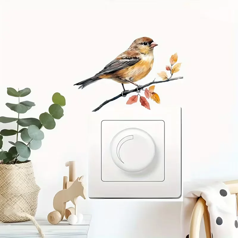 Creative birds, branches, flowers, switch stickers, home display window wall stickers, decorative self-adhesive stickers