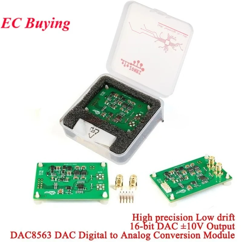 DAC8563 DAC Digital to Analog Conversion Module Data Acquisition Board Dual 16-bit Adjustable ± 10V Voltage Reference Chip