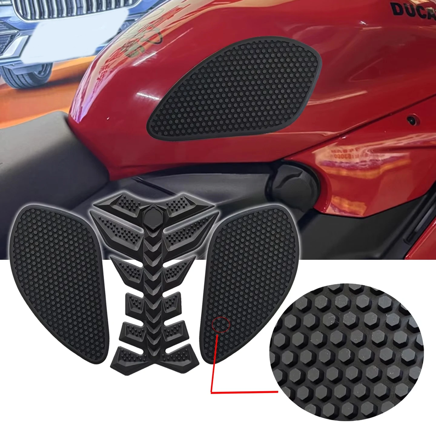 For Ducati Panigale V2 V2S 899 959 1199 1299 Streetfighter V2 V2S V2 Universal Motorcycle Stickers Tank Pad Side Pads Knee Pads