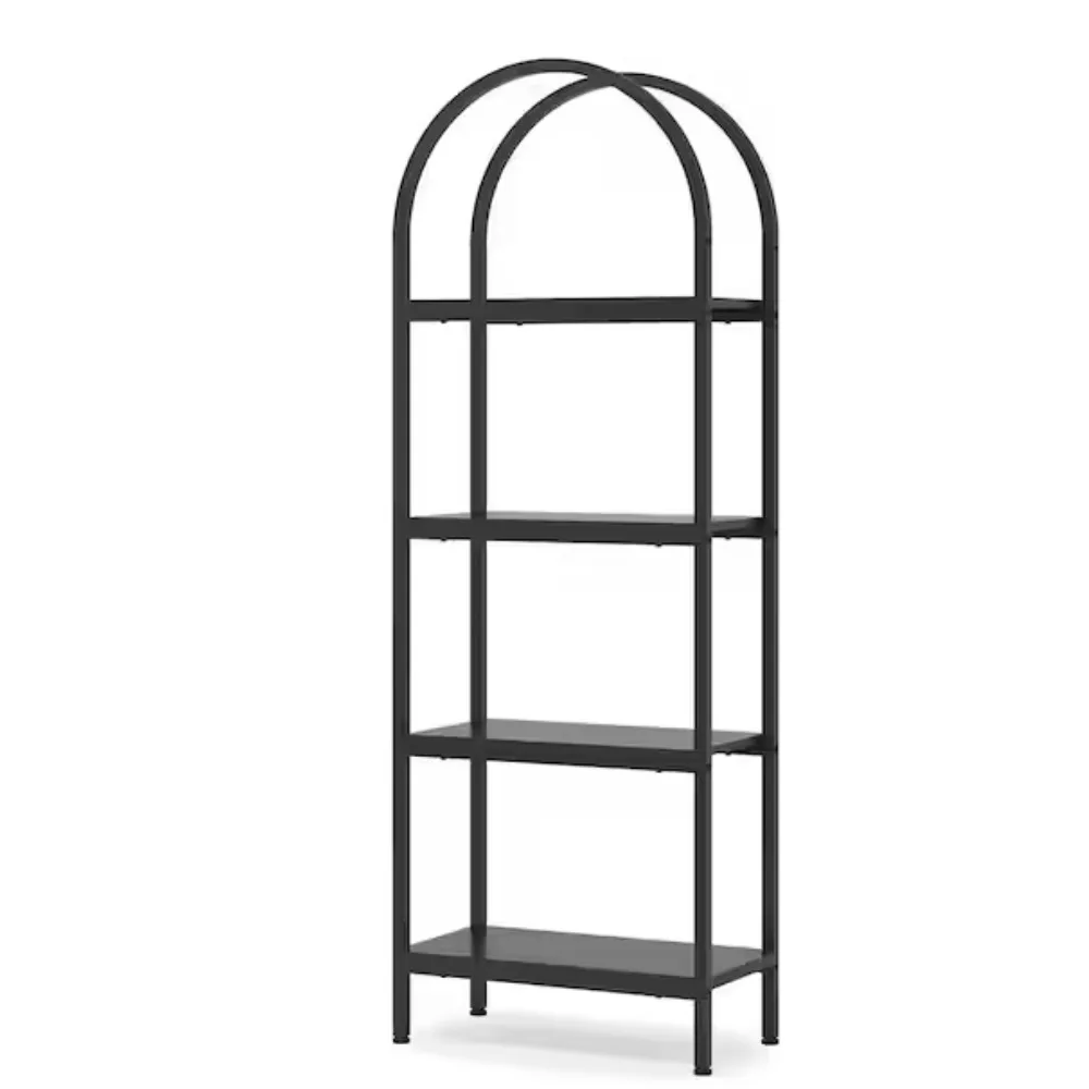 

Bookshelf 4 Tier Arched Bookcase, Book Shelves for Living Room, Modern Freestanding Display Shelving Unit Storage Rack