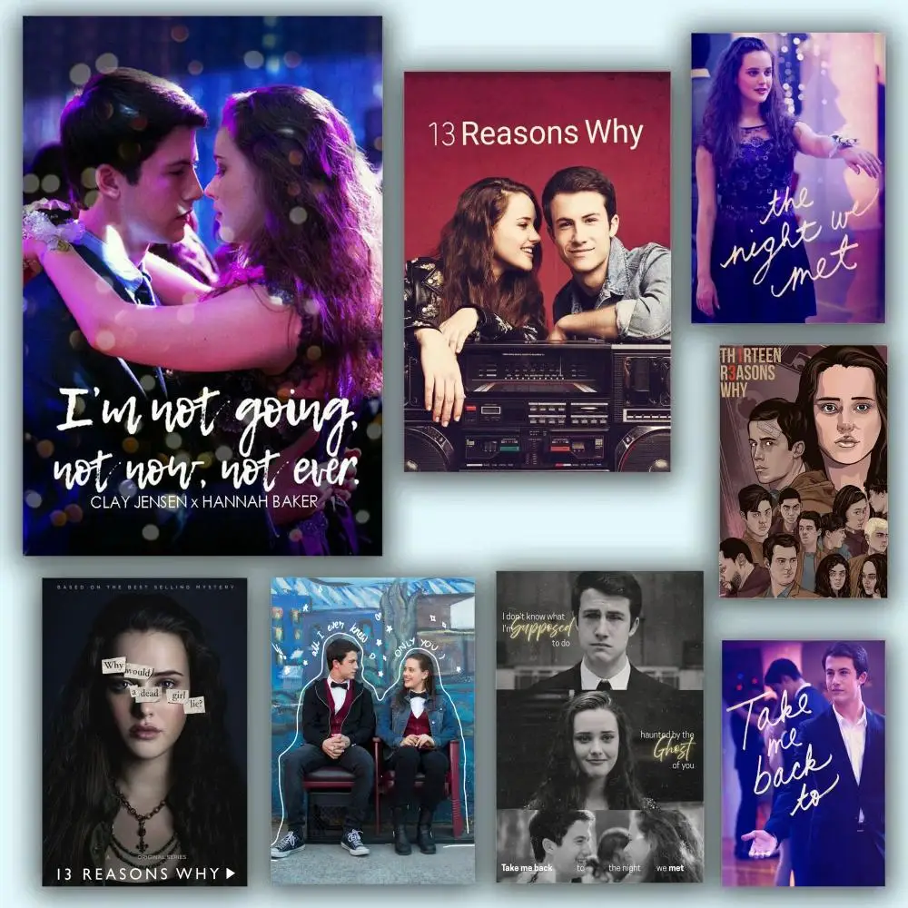 Póster de la película 13 Reasons Why, arte de pared estético en PVC HD, resistente al agua y al desgaste, para el hogar, hotel, bar