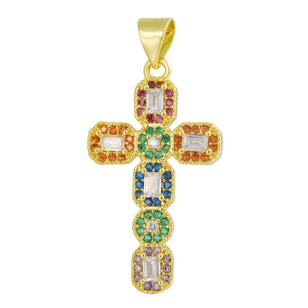 Juya 18K echt vergoldet kreative christliche Kreuz Charms für handgemachte Talisman Gebet religiöse Anhänger Schmuckherstellung – Detail 2