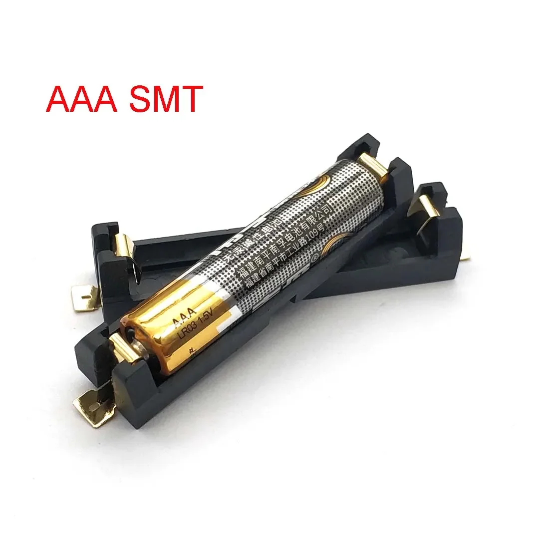 AAA SMD SMT THM Battery Holder 1xAAA Battery Box SMD SMT Battery Case with Pins DIY