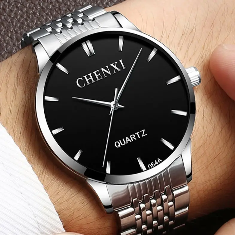 

CHENXI Men Watch Slim Analog Quartz Men's Watches Waterproof Luminous Stainless Steel Case Man Wristwatch Relogio Masculino
