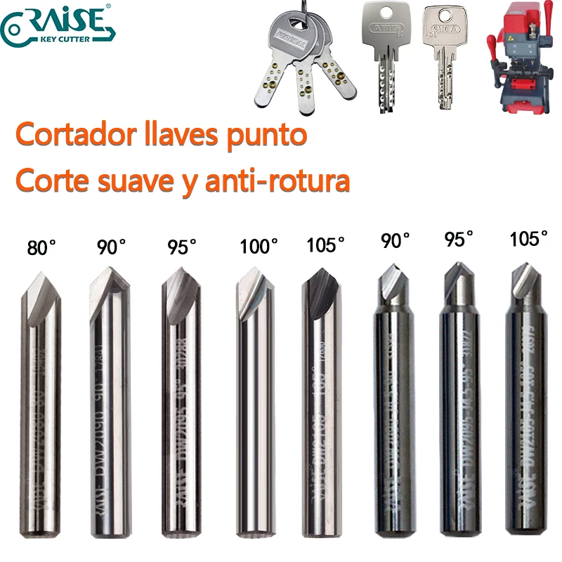 Cortador de RAISE 90 °   95 °   100 °   Fresa para máquina cortadora de llaves verticales para duplicar herramientas de cerrajería