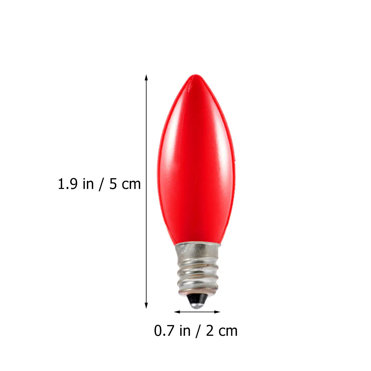 50Pcs Stainless Steel Light Bulbs 7W E12 220V Red Lamp Bulb for Holiday Displays Chandeliers Wall Sconces Decorative Fixtures view 6