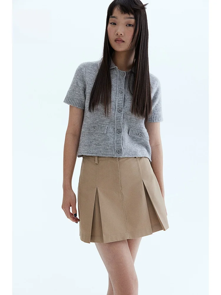 Ele ort Sve Open Cardigan HM Damen Strickpullover Frühling Umlegekragen Single Button Casual Temperament