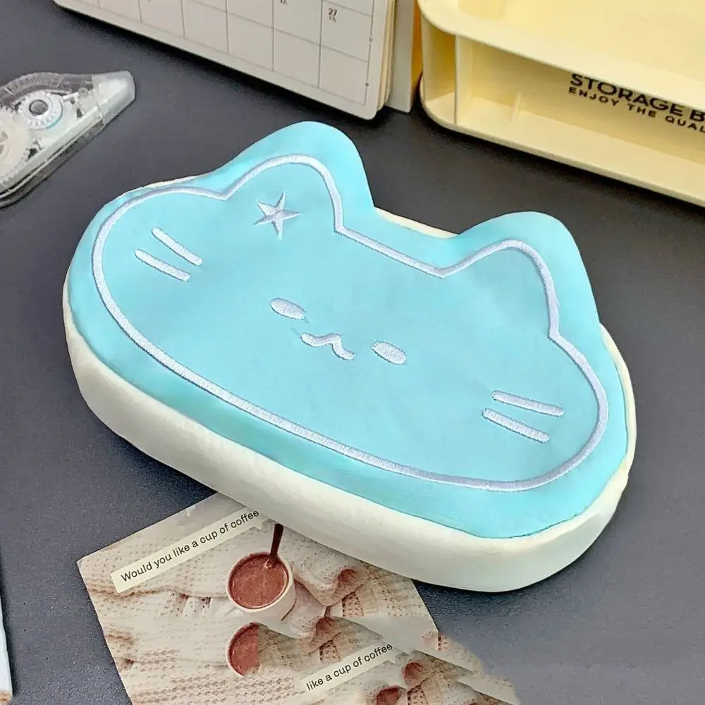 Creative Cat Print Plush Pencil Case Large Capacity Cartoon Puppy Pen Storage Bag Cute Simplicity Pen Organizer Bag Student