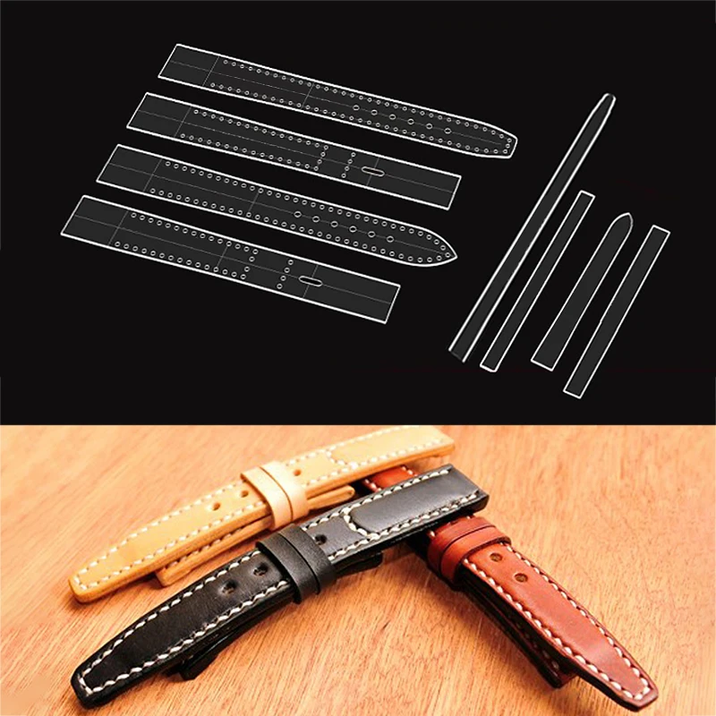 YOMDID Leather Watch Strap Acrylic Template DIY Handcraft Watchband Making Leather Stencils Wrist Watch Strap Mould Men/Women