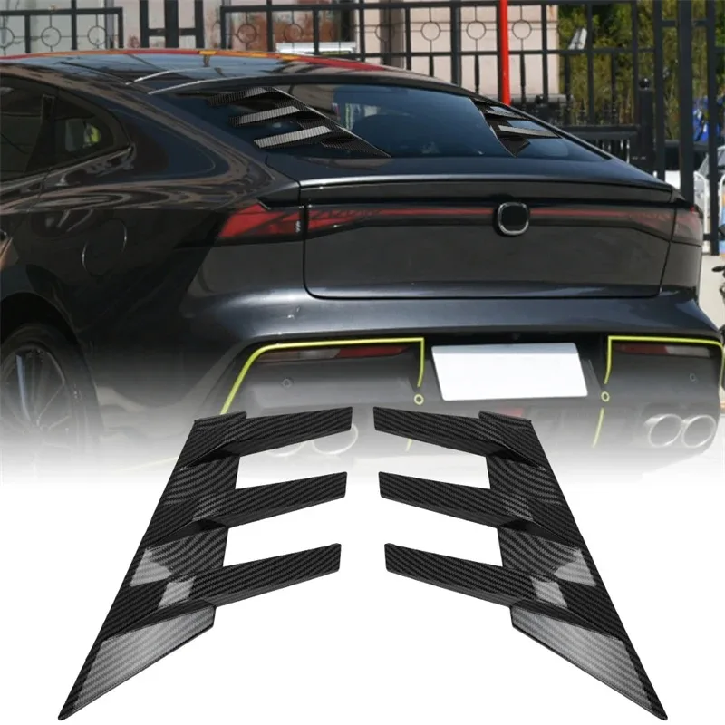 For CHANGAN UNI-V UNI V 2022 2023 Rear Window Side Spoiler Splitter Trim Triangle Louver Window Sunshade Windshield Carbon Fiber