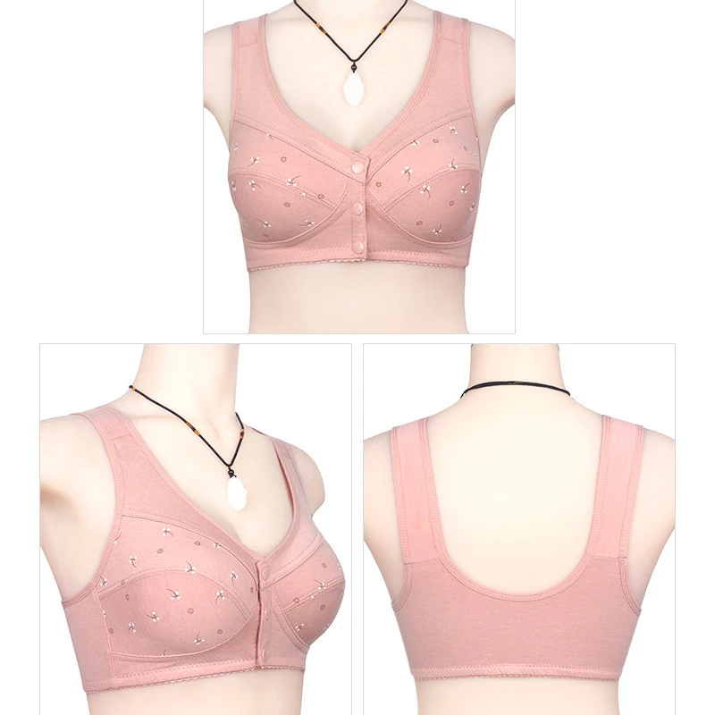 CDE Cup 36-52 Спортивный бюстгальтер больших размеров, жилет, женский бюстгальтер без косточек с застежкой спереди, мягкое удобное нижнее белье для пожилых людей среднего возраста