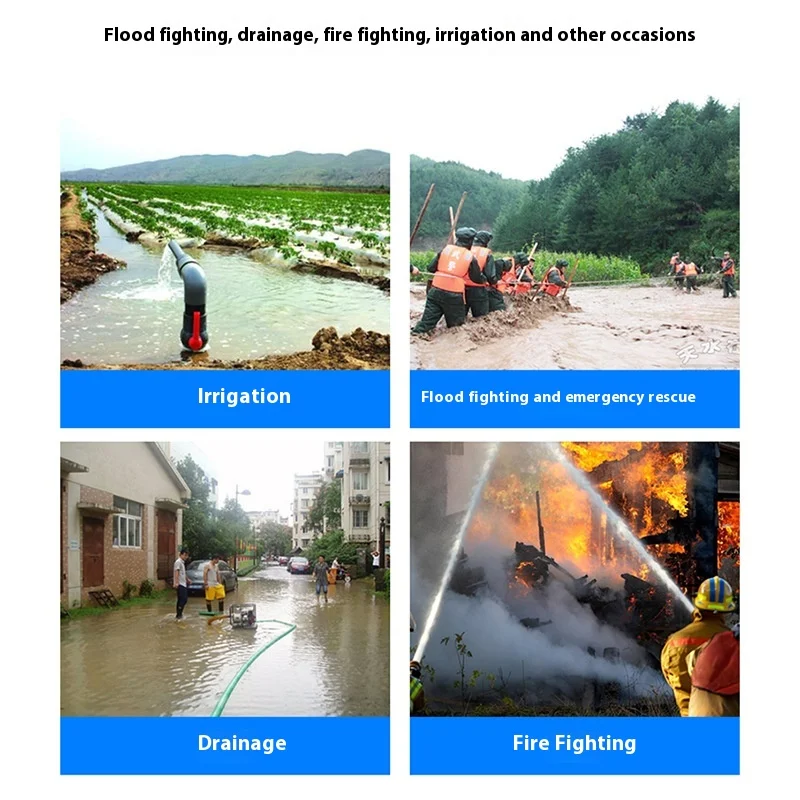 Single Stage 4 Inch Outlet Portable High-Pressure Fuel Submersible Pump Emergency Rescue Flood Control Centrifugal Design