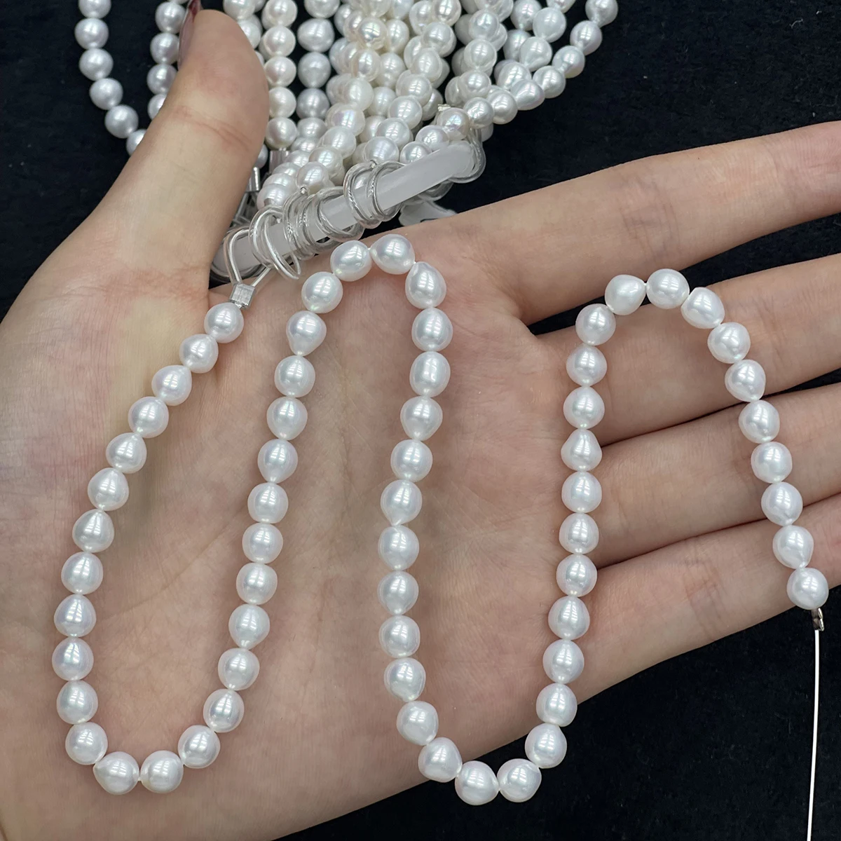 AAAAA 5–6mm Fat Guy Rice Shape Beads 100% Natural Freshwater Pearls for Jewelry Making DIY Necklaces Bracelets and Accessories