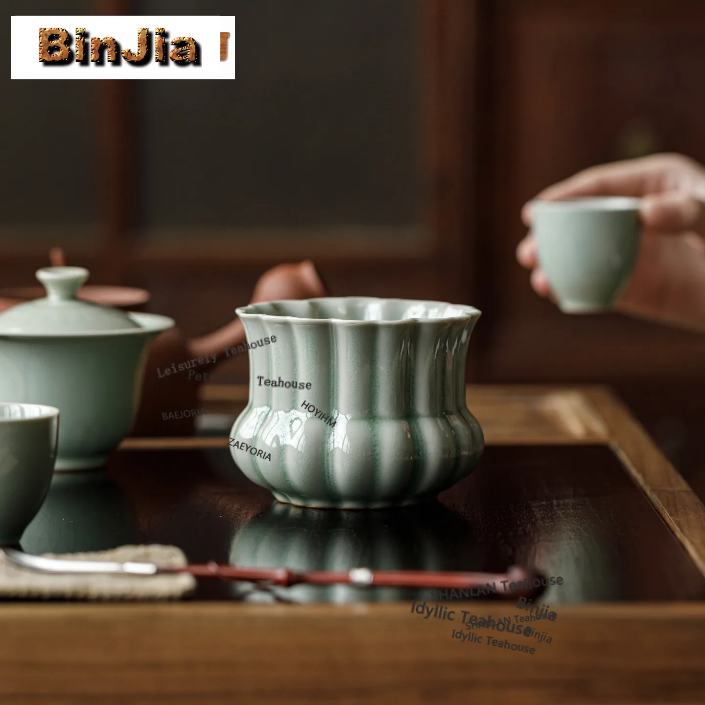 BAEJORIA Banana Moonlight Jianshui Washing Cup Bowl Tea Garbage Can Water Washing Slag Tank Chaxi Tea Items Equipment Decoration