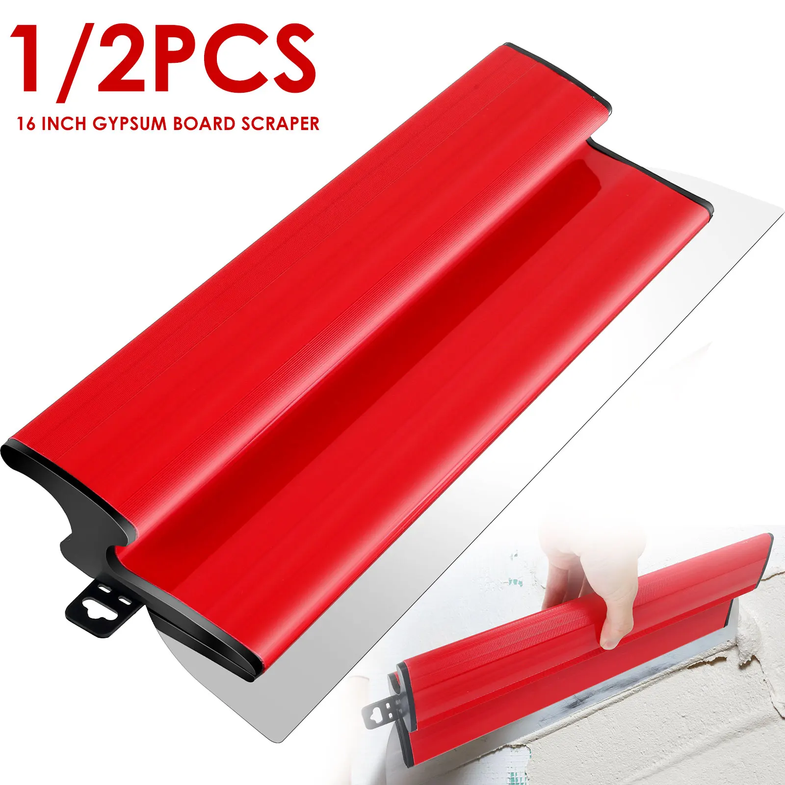 

16-дюймовое лезвие для скимминга гипсокартона, прецизионное лезвие из нержавеющей стали 0,5 мм, сглаживающий нож для гипсокартона, шпатель для ремонта гипсокартона