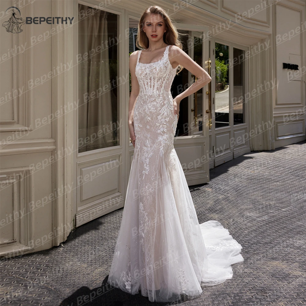 boho wedding dress 2025 Boho Lace Wedding Dress 2025 A-Line V-Neck
