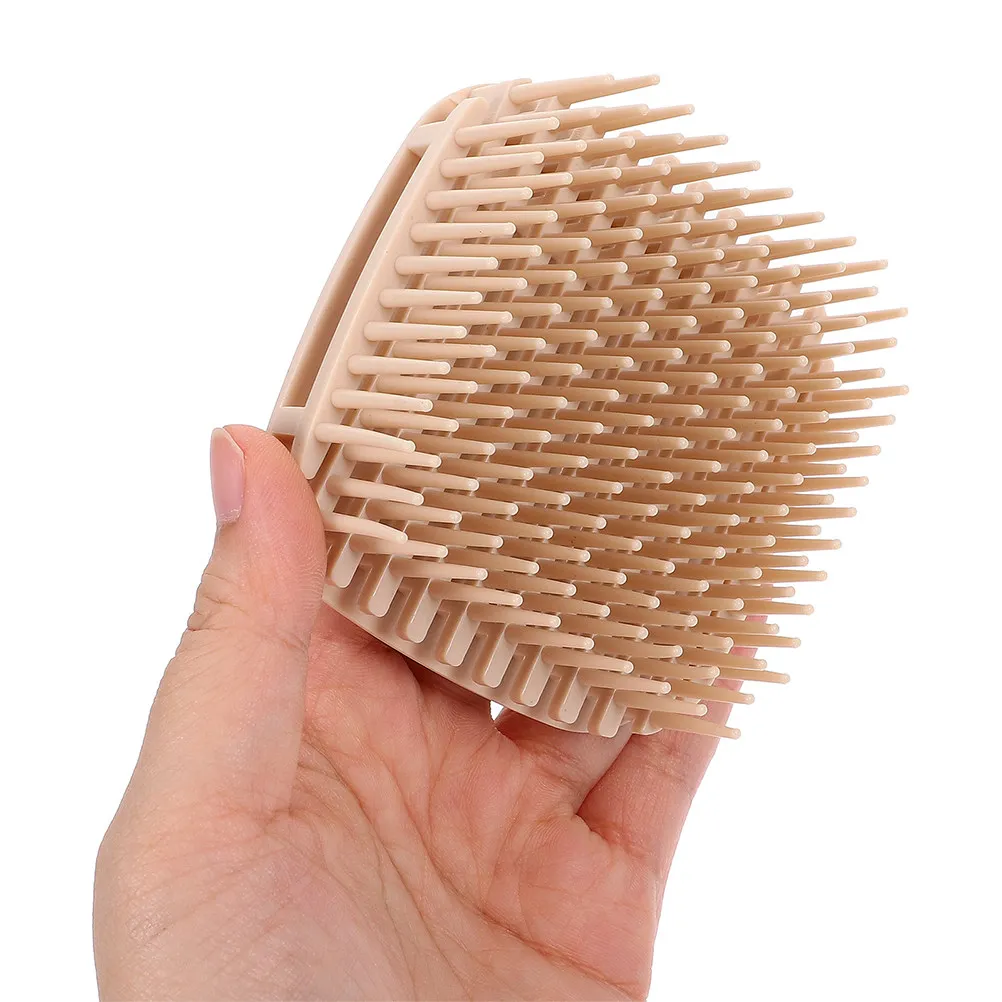 2Pcs Small Shampoo Brush Silicone Hair Scrubber Scalp Massager for Shower Dandruff Removal Oil Control Relaxing Scalp Cleansing view 3