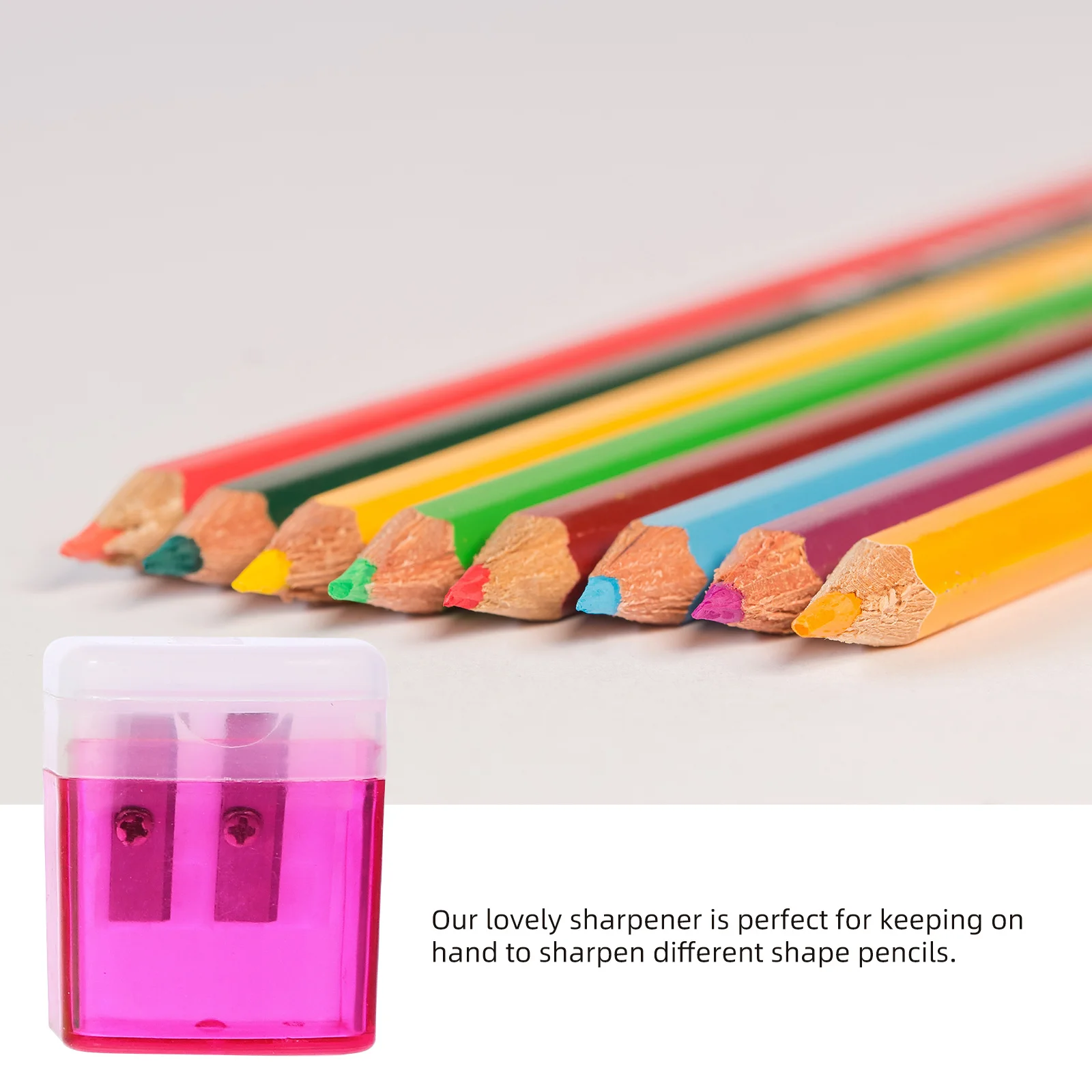 12 قطعة مبراة أقلام رصاص قرطاسية مريحة بفتحات مزدوجة مبراة يدوية لمكتب حقيبة مدرسية خفيفة الوزن لشحذ القلم الرصاص