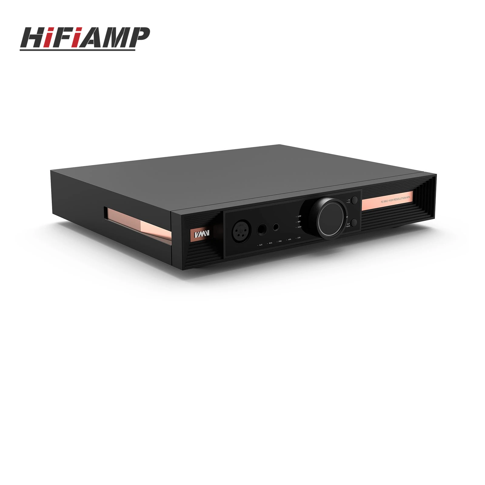 SMSL P2 MKII Fully Balanced Desktop High Resolution Headphone Amplifier Preamplifier Built-in GaN Switch Power Supply