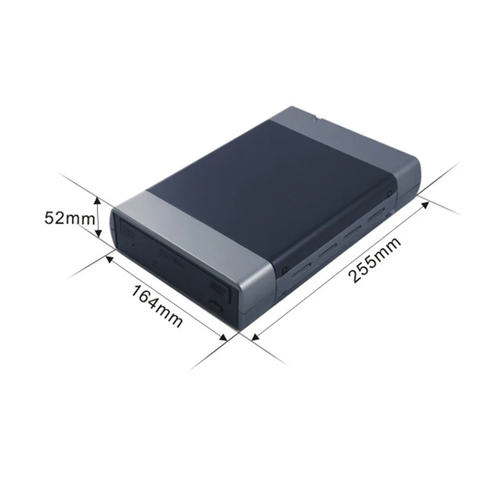 5.25 inch USB3.0/2.0 to SATA Hard Disk Case US/EU Adapter Aluminum Alloy 4.8Gbps External HDD Enclosure Disk Case