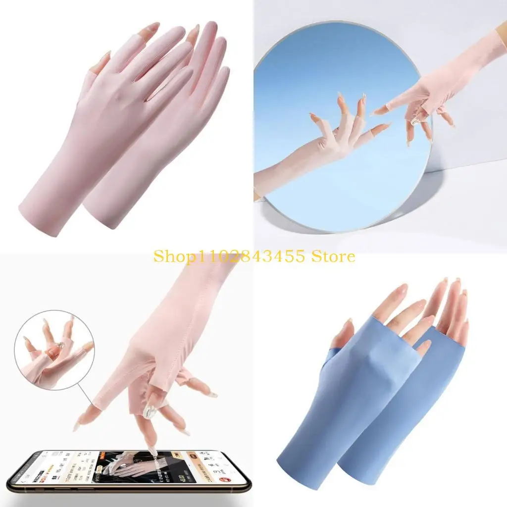 49MC Touchscreen Gloves Uv Gloves Women Fingerless Gloves Anti Uv Gloves