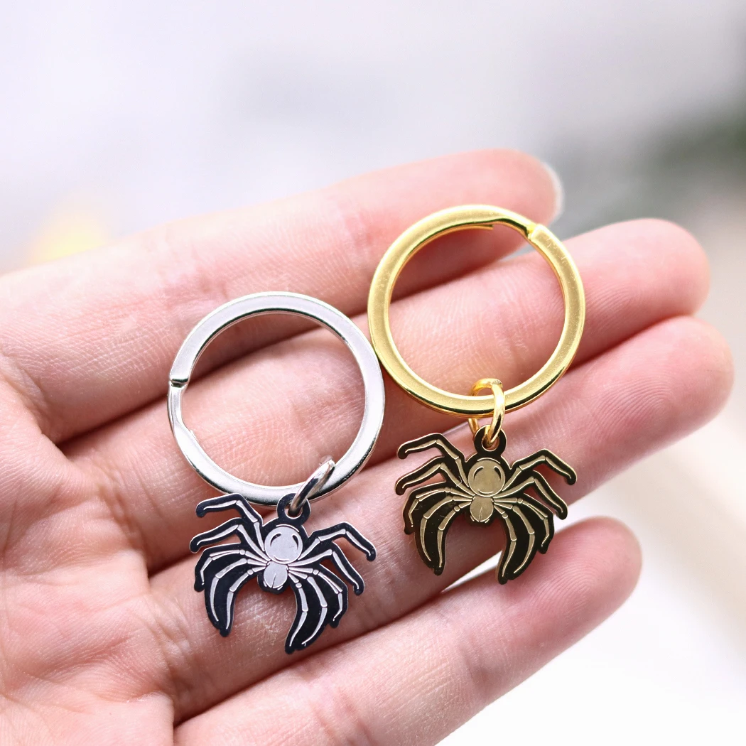 

Skele Stainless Steel Pendant Key Chain Key Ringfor Women Men Fashion Halloween Funny Choker Jewelry Party Gifts