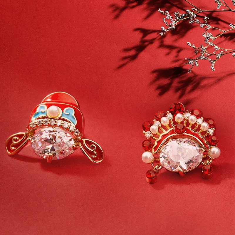 Wedding supplies, ear clips, bridal temperament, festive earrings, Chinese style accessories, wedding gifts for couples