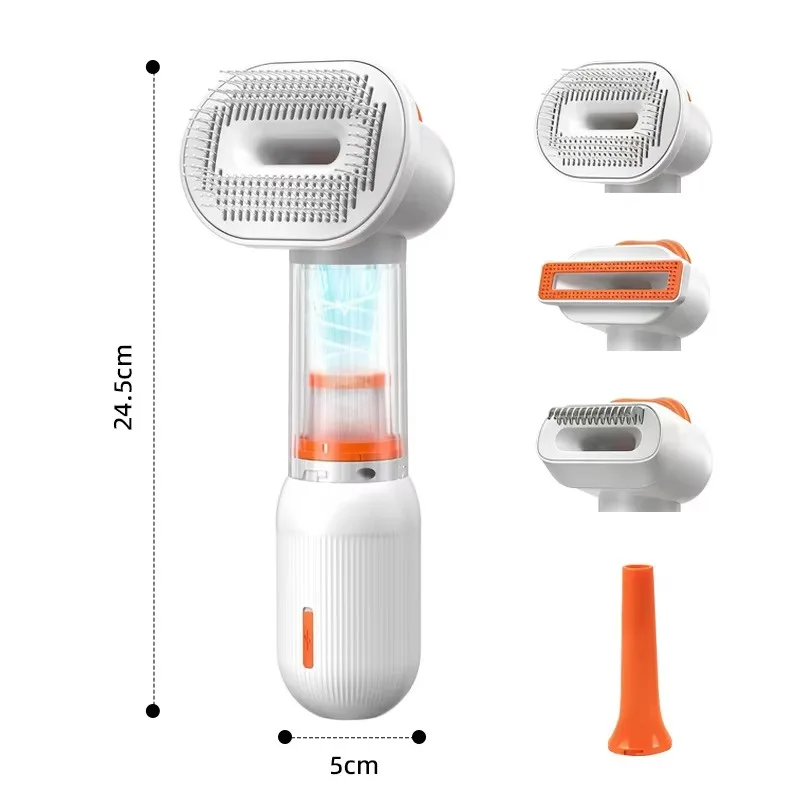 Multifunctional 4-in-1 Pet Grooming Tool, Hair Suction Knot Remover Comb, Floating Hair Scraper for Dogs Cats Daily Beauty Care