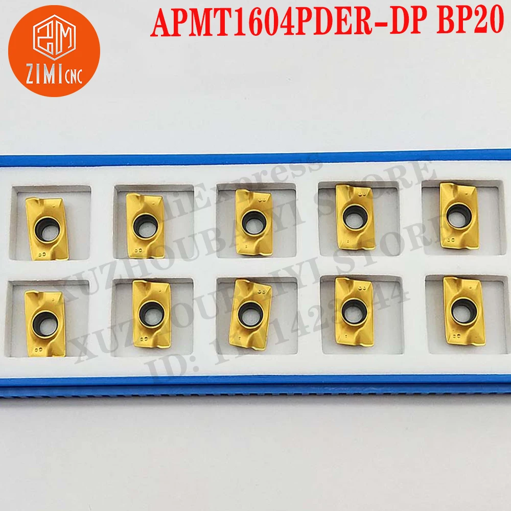 APMT1604PDER-DP BP20 APMT 1604 PDER sisipan karbida Alat sisipan penggilingan CNC mesin bubut logam Wajah yang Dapat Diindeks mekanis Alat Penggilingan