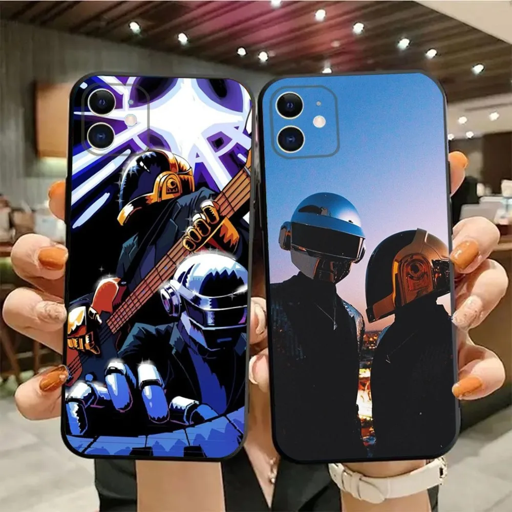 Daft Punk Phone Case For iPhone15,14,13,12,11,Pro,Max,Plus,Mini,X,XS,XR,8,7,6,S,Plus,SE Soft Black Case