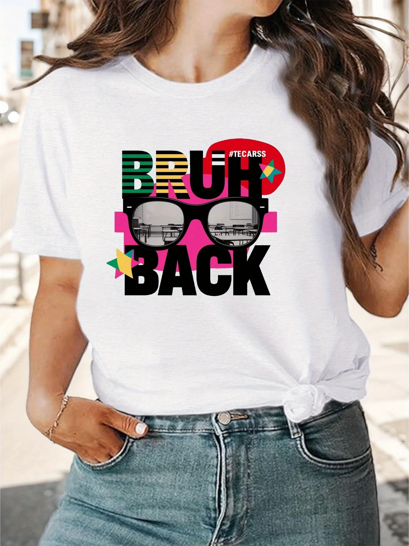 teachers BRUH WE BACK women's comfit t-shirt