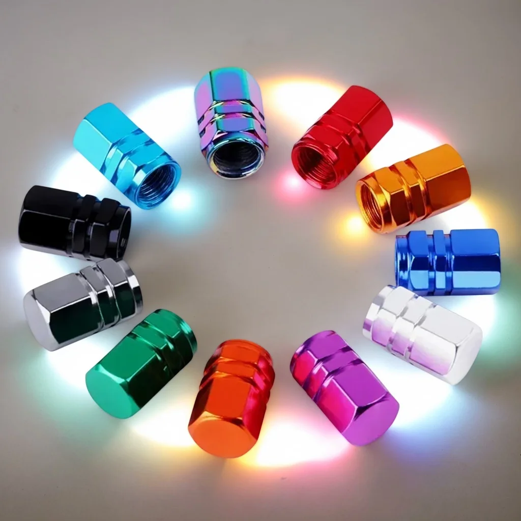 أغطية صمامات الإطارات المصنوعة من الألومنيوم - أغطية جذع العجلات الأنيقة للسيارات والدراجات النارية