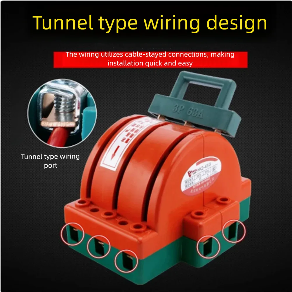 HK2 Bidirectional Knife Switch Dual Throw Changeover Switch 2P/3P/4P 32A-160A Electrical Circuit Breaker for Electronics