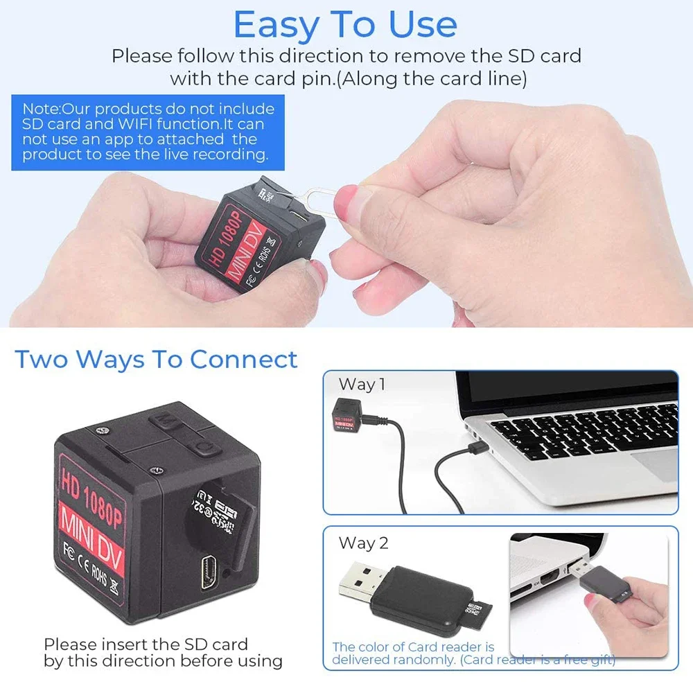 Mini Camera Full HD Video 1080P DV DVR Micro Cam Motion Detection With Infrared Night Vision Camcorder support hidden TF card