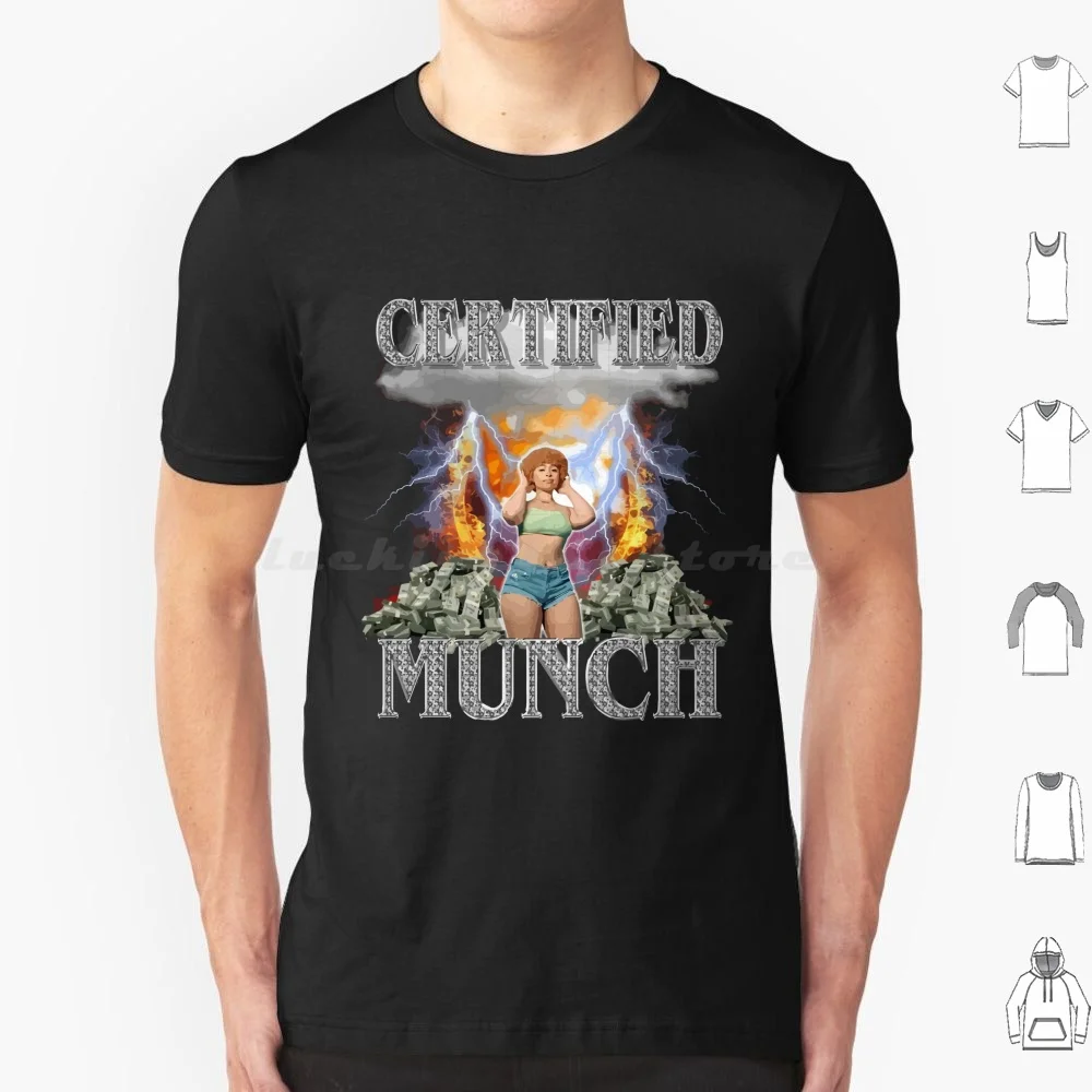 Ice Spice-Certified Munch T Shirt Cotton Men Women Diy Print Certified Munch Cie Spice Ice Spice Certified Munch Rapper Music