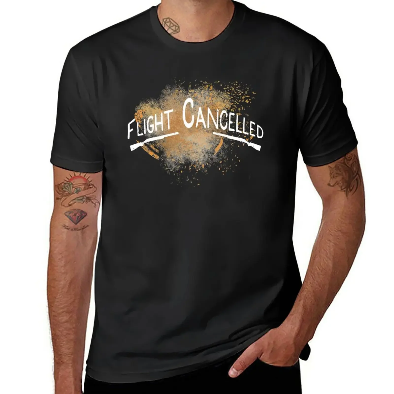 

Flight Cancelled Skeet Trap Shooting T-Shirt hippie clothes sports fans anime heavyweight t shirts for men