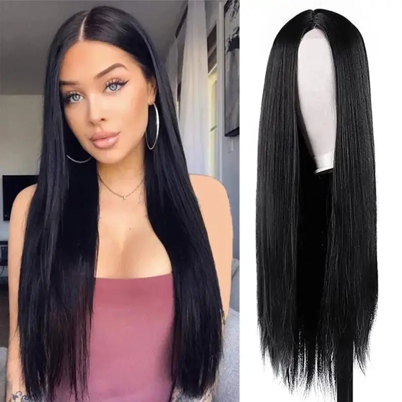 Rosabeauty 13x6 Straight 250 Density Nature Color Lace Front Wig Human Hair 30 40 Inch 13X4 Frontal 5X5 Glueless Wigs For Women