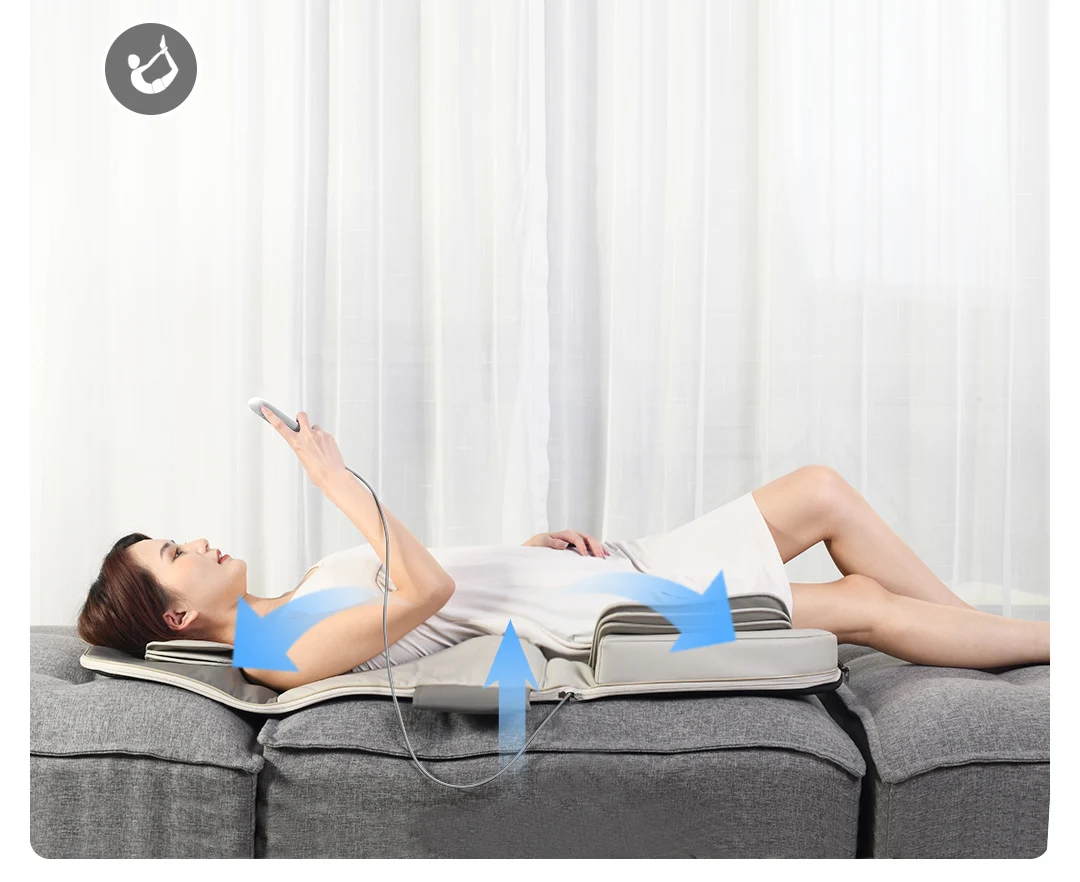 -Repor Electric Massage Mattress Topper Airbag Compression Relx Body Adjustable Air Massage Mattress Massage Mat with Heat - view 5
