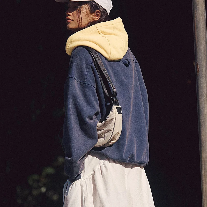 Retro cor bloco hoodie y2k estética pulôver de grandes dimensões, harajuku streetwear para mulher estilo coreano mix & match topos moletom